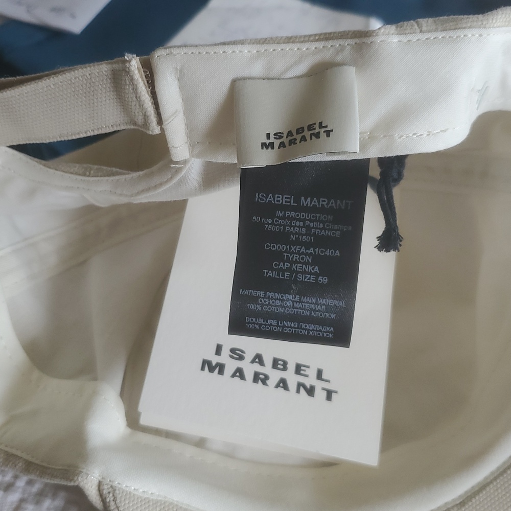 ISABEL MARANT TYRON GLITTER LOGO BASEBALL CAP ; 100%COTTON;SIZE:59 - Picture 10 of 11